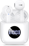 Wireless Earbuds Bluetooth 5.3 Headphones - Lightweight Ivory