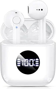 Wireless Earbuds Bluetooth 5.3 with Charging Case for All Devices