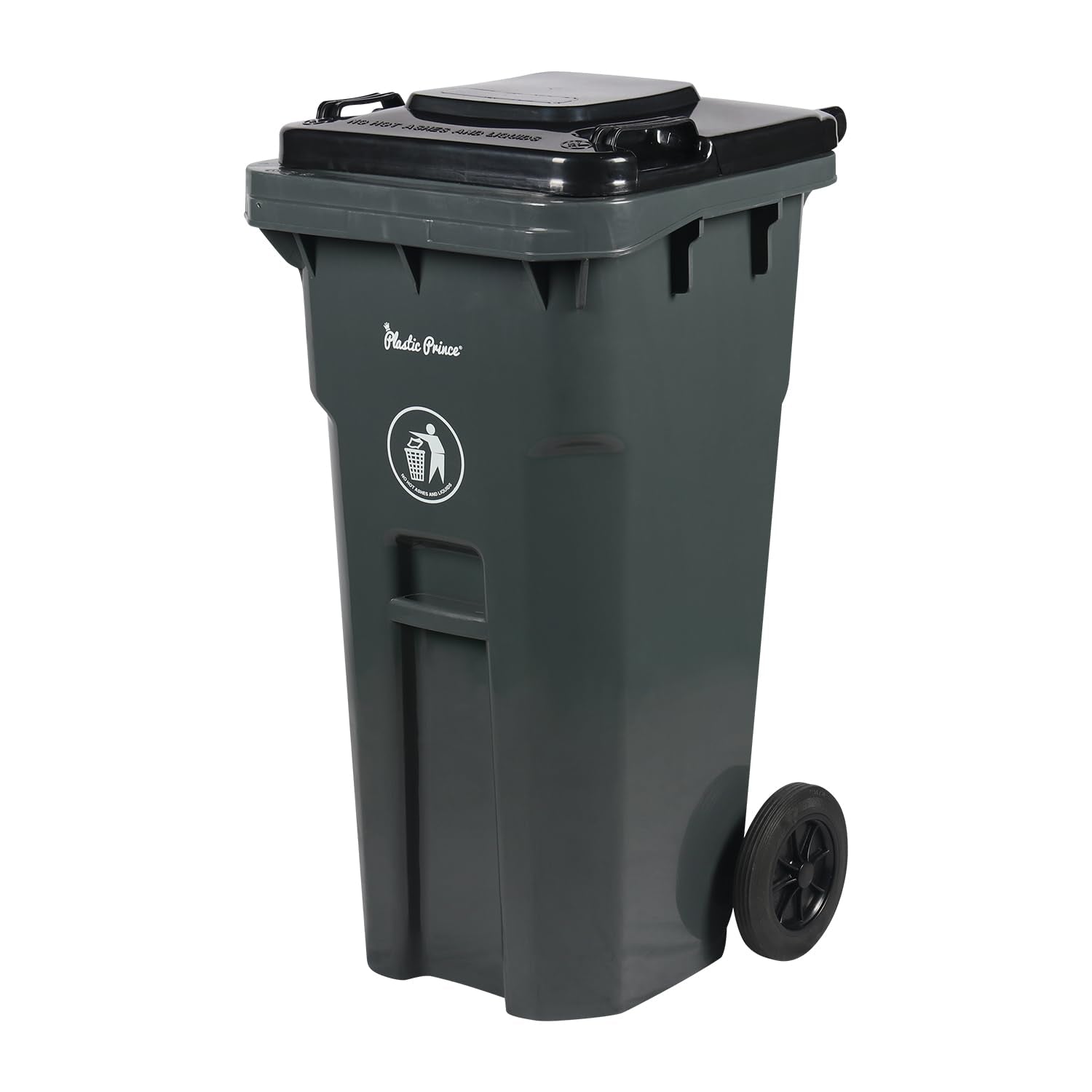 32 Gallon Trash Can with Wheels for Outdoor Use and Durability