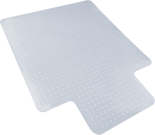 Protective Clear Office Chair Mat - No-Pile Carpet - 45 x 53