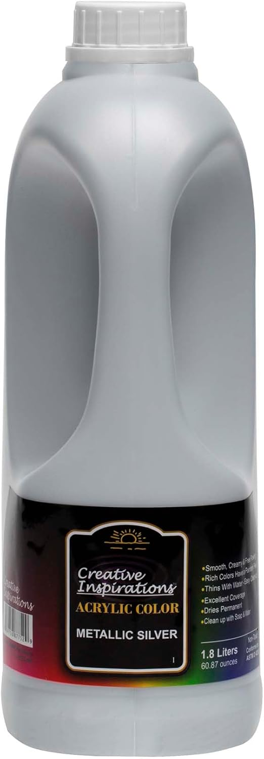 Creative Inspirations Acrylic Paint in Metallic Silver - 1.8 Liter