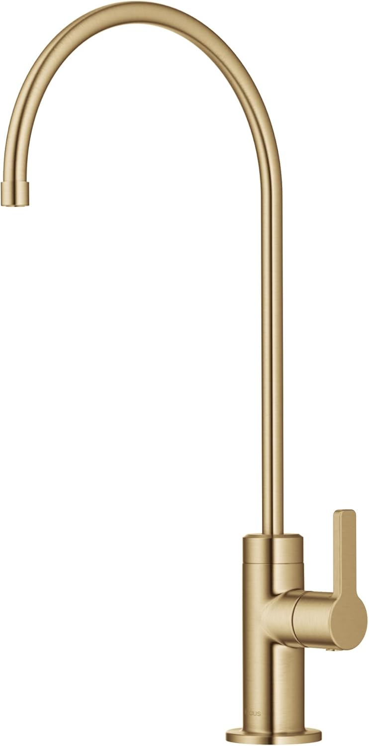 KRAUS Oletto Drinking Water Filter Faucet in Brushed Brass Finish