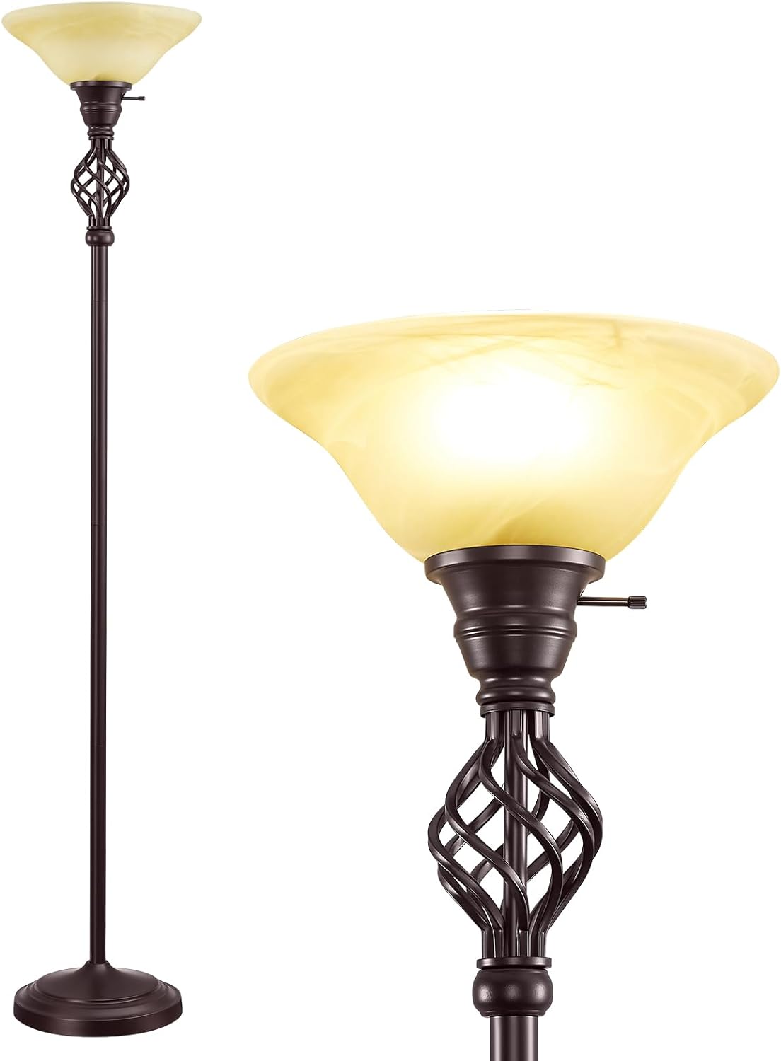 GyroVu Torchiere Floor Lamp: Stylish LED Lighting for Any Room