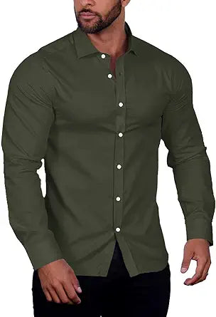 COOFANDY Men's Muscle Fit Dress Shirt for Stylish Comfort