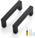 Ravinte 15 Pack 3-1/2 in Matte Black Cabinet Pulls - Modern Square