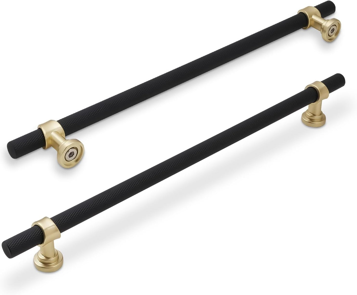 10 Pack 10 Inch Cabinet Pulls in Matte Black and Brushed Gold