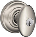 SCHLAGE Siena Knob with Andover Trim Keyed Entry Lock - Satin Nickel