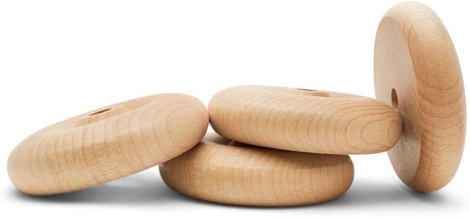 Classic Mini Wooden Wheels for Crafts and Model Vehicles