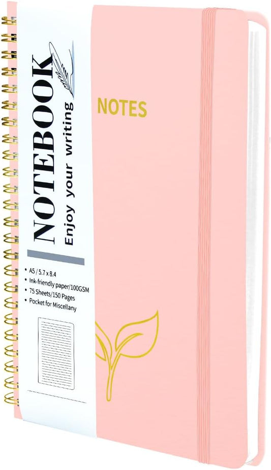 LIVSMON A5 Hardcover College Ruled Journal - 150 Pages Thick Paper for Work & Note Taking