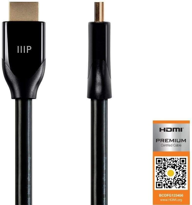Monoprice 4K HDMI Cable - Stunning 4K60Hz Visuals, 30ft