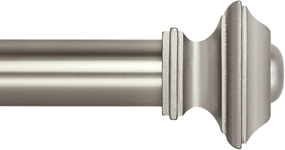 Ivilon Drapery Treatment Curtain Rod - Square Design 72 to 144 in