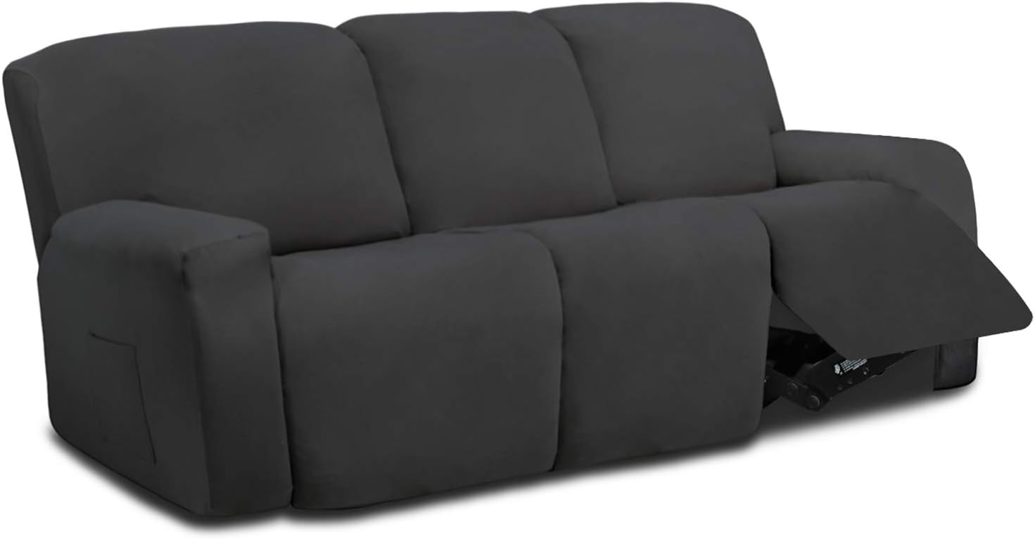 Easy-Going Microfiber Stretch Sectional Recliner Sofa Slipcover