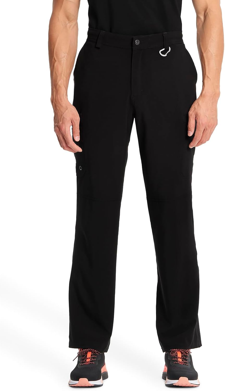 Cherokee Men's Scrub Pants with 6 Pockets and Tapered Leg