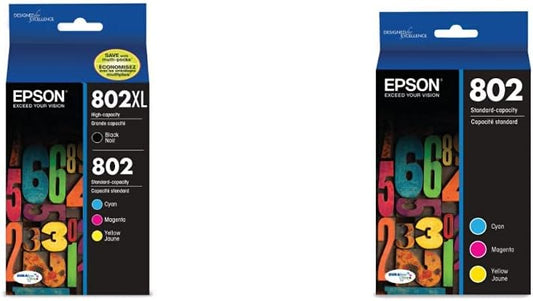 Epson T802XL-BCS DURABrite Ultra Ink Combo Pack for Quality Prints