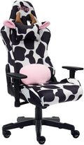 Techni Mobili Black/White Cow Print Gaming Chair - Ultimate Comfort!