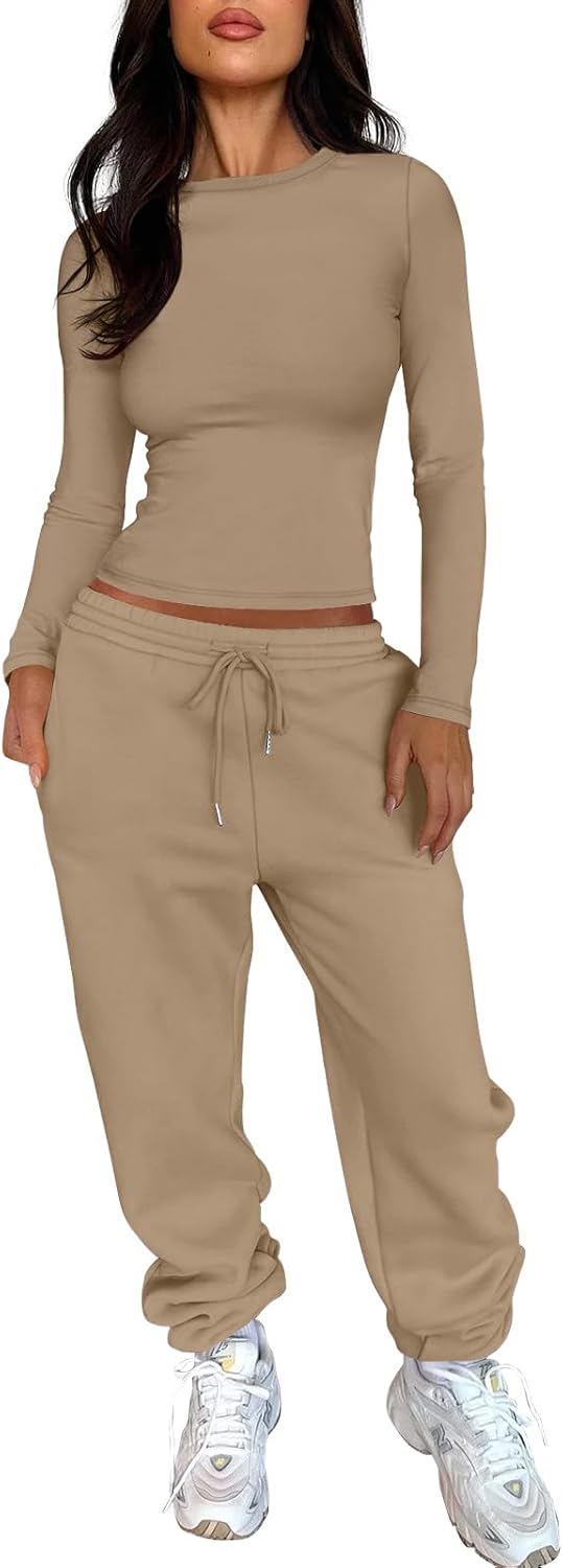 Stylish ANRABESS Womens 2 Piece Sweatsuits for Fall Fashion