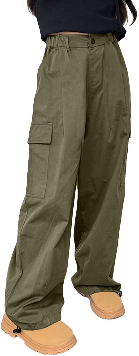 Rolanko Girls Cargo Pants for Trendy Streetwear and Comfort