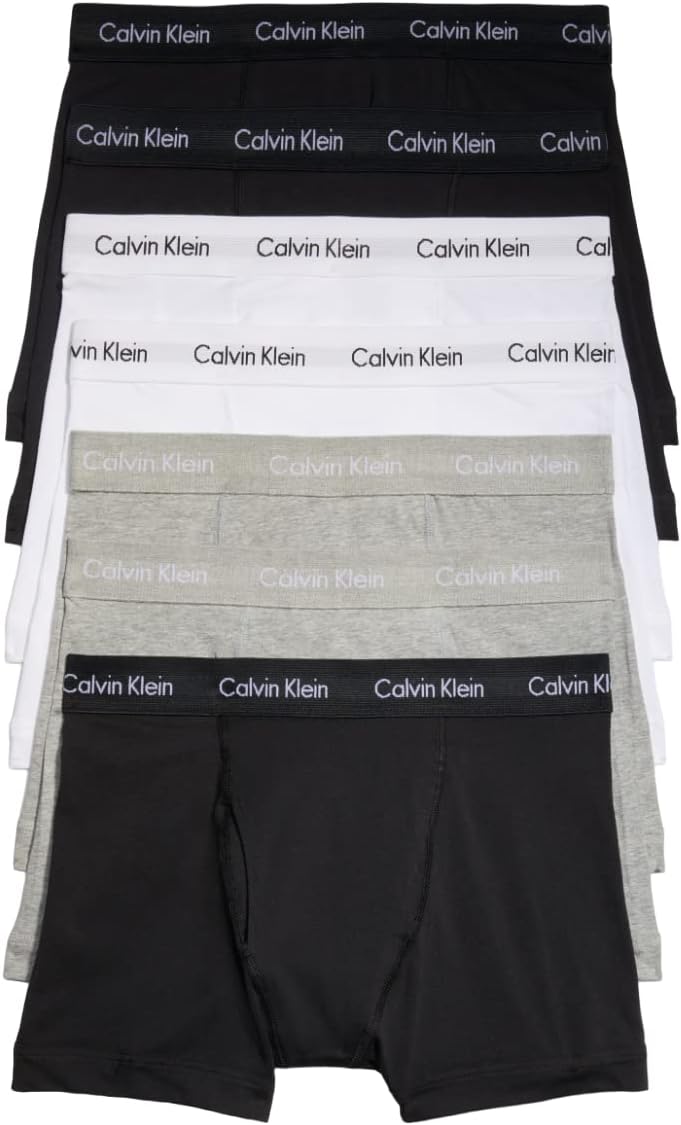 Calvin Klein Mens Cotton Stretch 7-Pack Trunk for Ultimate Comfort