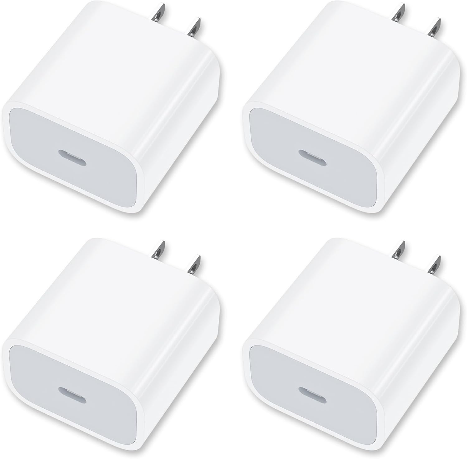 Fast Charging 20W USB-C Wall Charger - 4 Pack
