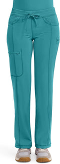 Women Low Rise Straight Leg Scrubs Pant with Drawstring - Comfortable