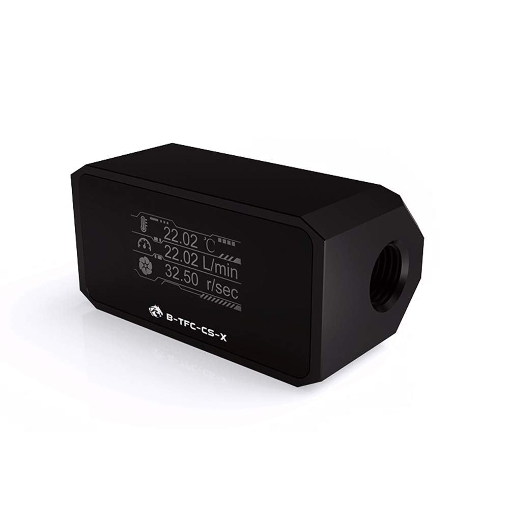 Bykski Water Cooling Digital Flow Meter with Temperature Display
