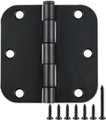 Matte Black Door Hinges No Squeak 3.5 x 3 1/2 in - 30 Pack