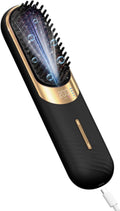 MEKK Cordless Hair Straightening Brush - Compact Heated Ionic Brush