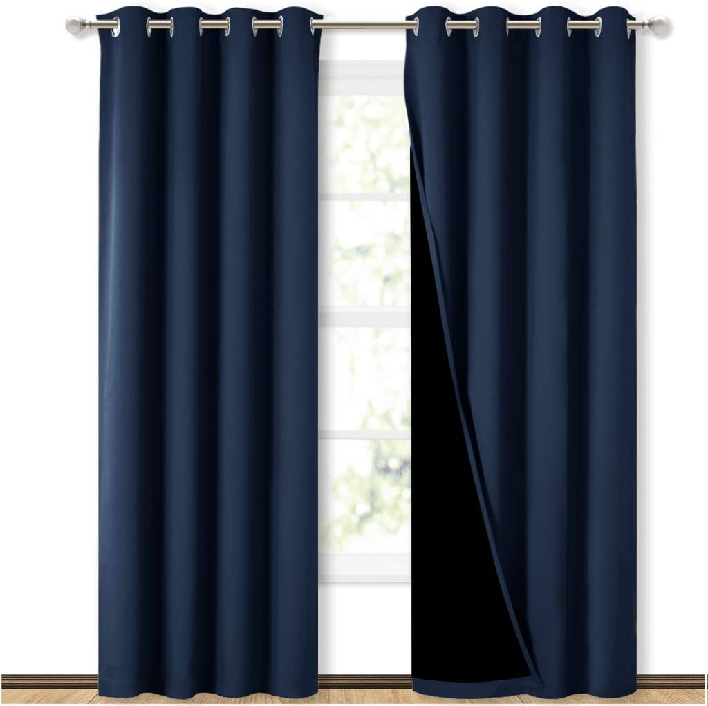 NICETOWN 100% Blackout Curtain Set for Ultimate Light Control