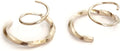 Handmade Large Loop Twist Earrings Gold Sterling Silver Double Hoop
