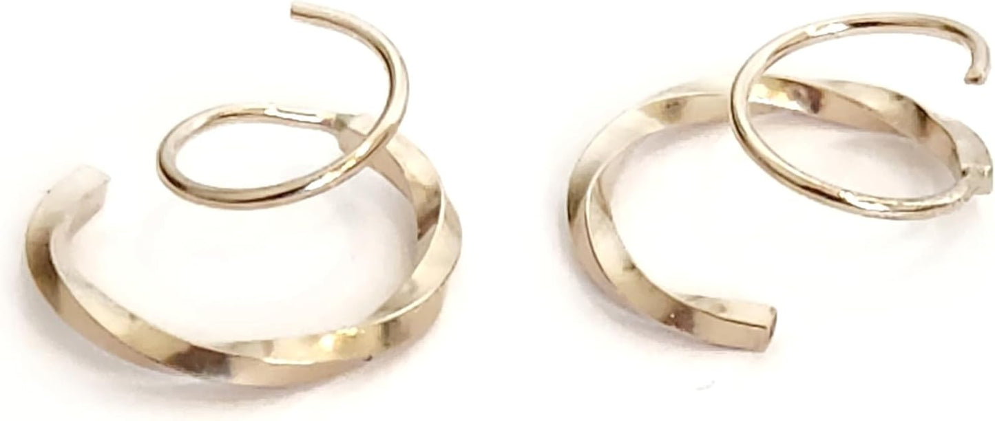 Handmade Large Loop Twist Earrings for Stylish Everyday Wear