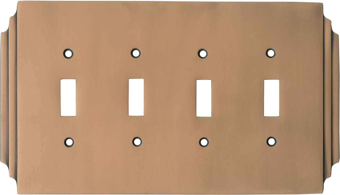 Antique Copper Art Deco Light Switch Cover for Elegant Decor