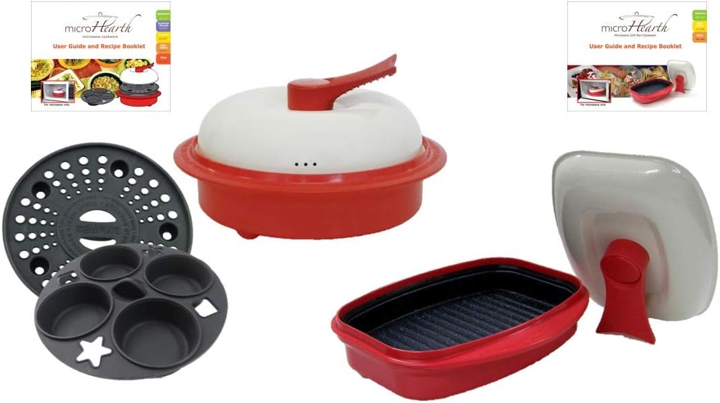Microhearth Cookware Combo Set - Microwave Friendly Red