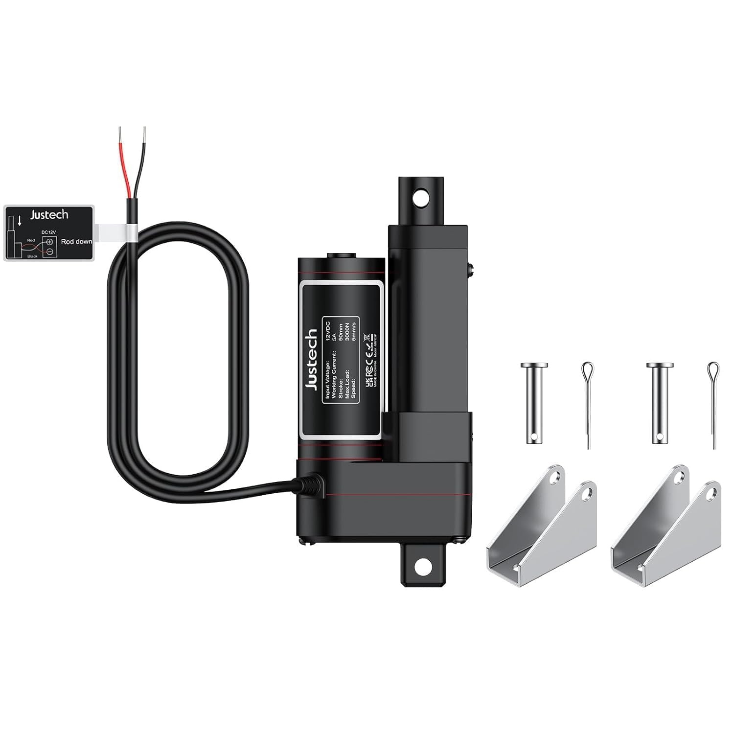 Justech 12V Heavy-Duty Linear Actuator for Versatile Projects