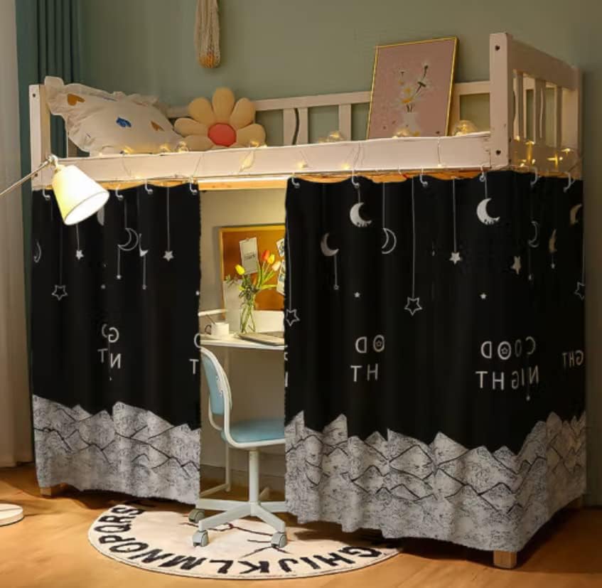 Privacy Blackout Curtains for Bottom Bunk Bed by XGOPTS