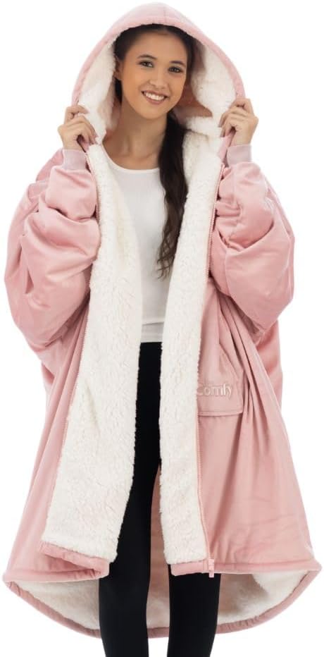 The Comfy Original Sherpa Lined Wearable Blanket for All
