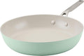 12.25 in Pistachio Hard Anodized Ceramic Frying Pan - Durable Nonstick