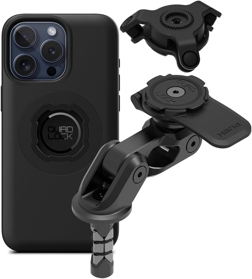 Quad Lock Motorcycle Fork Stem Mount PRO Kit with MAG Case