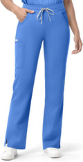 Straight Leg Scrub Pants for Women with 7 Pockets - Comfortable