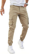 GINGTTO Mens Cargo Jogger Pants Slim Fit Stretch Zipper Pockets show