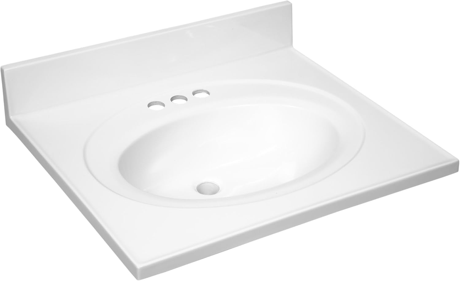 25 in Wide Vanity Top with Sink and Backsplash for Bathrooms