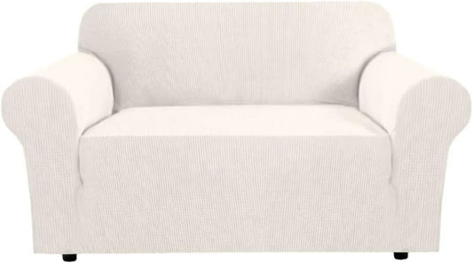 H.VERSAILTEX Stretch Couch Cover for Loveseat with Elastic Bottom