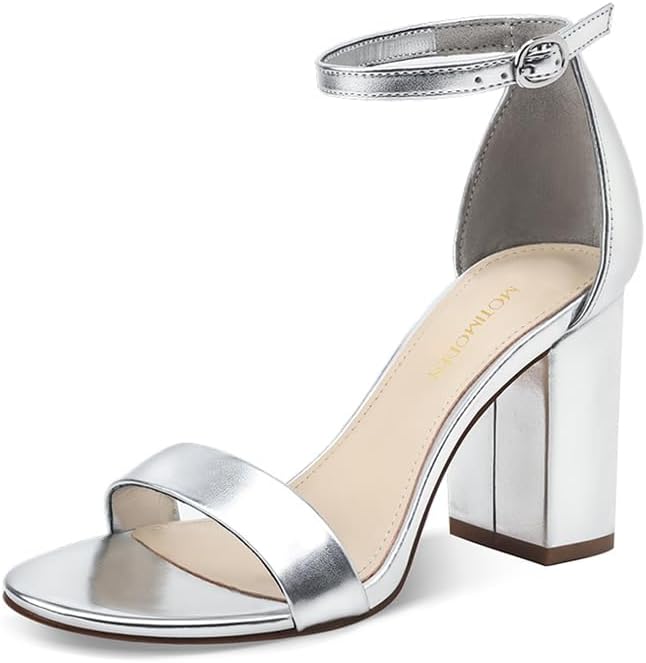 Stylish Women's Open Square Toe Sandals with Ankle Strap