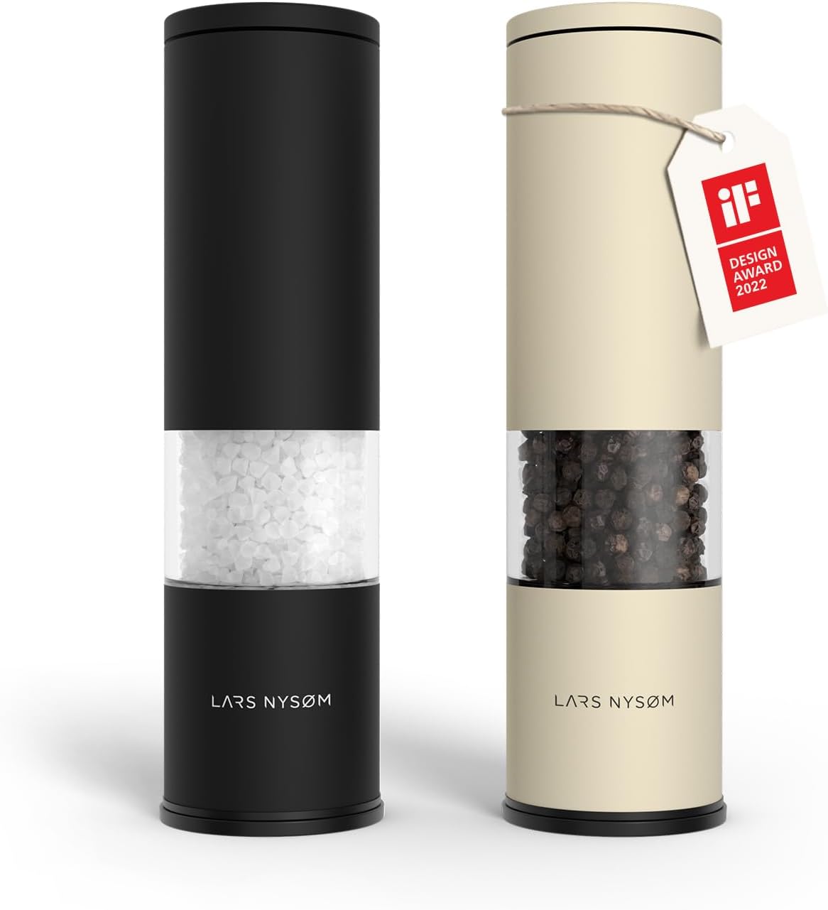 LARS NYSM Salt and Pepper Grinder Set for Perfect Seasoning