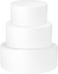 Polystyrene Tiered Dummy Cake Display 3-Piece Set - Professional Look
