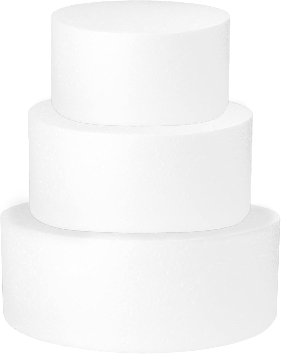 O'CREME Polystyrene Tiered Dummy Cake Display for Baked Goods