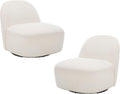 Chic Swivel Club Chairs Set - Cozy Lounge Duo