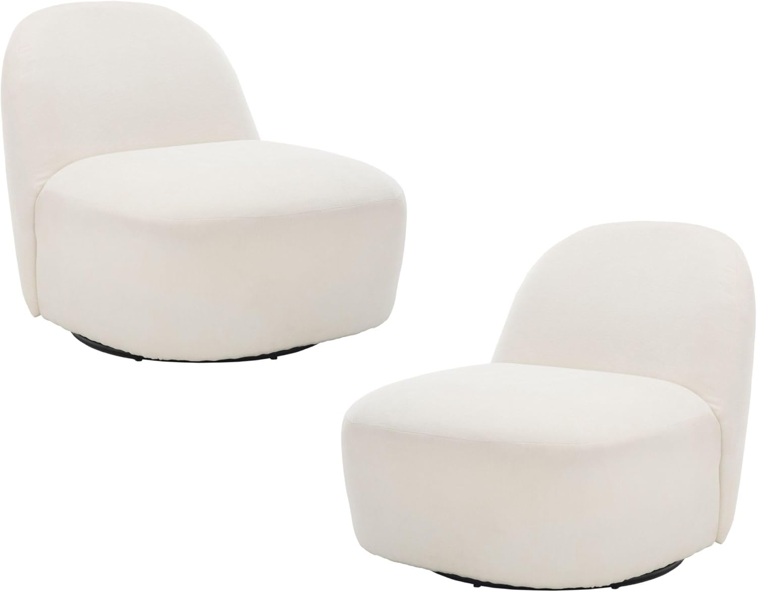 Chic Swivel Club Chairs Set - Cozy Lounge Duo