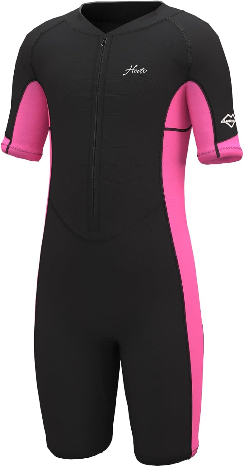 Hevto Kids Wetsuit Shorty for Boys and Girls - 2mm Neoprene