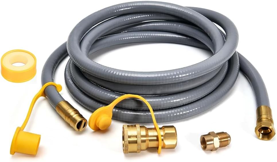 Natural Gas Hose 1/2 Inch 10Ft for Grill and BBQ Conversion