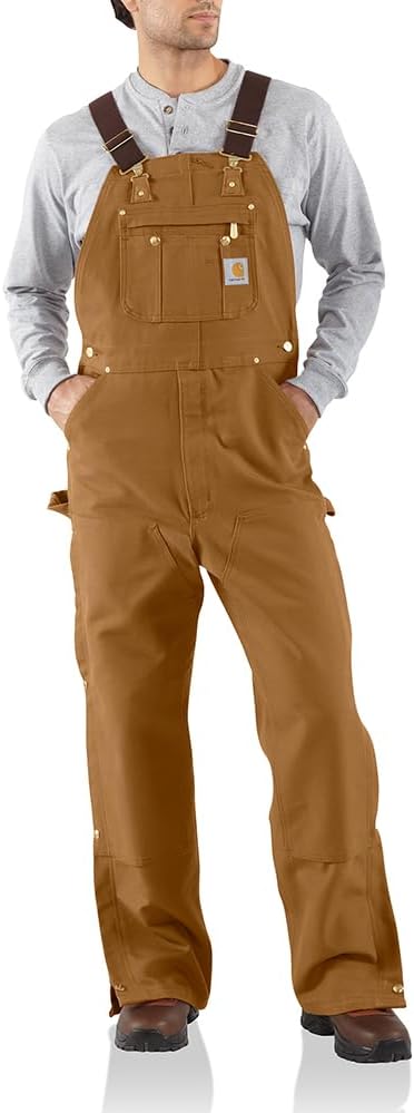 Carhartt Men's Loose Fit Firm Duck Bib Overall for Durability
